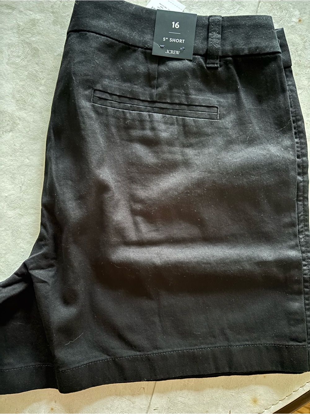 J. Crew factory Women's Black Tailored Cotton Shorts size 16 black NWT